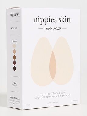 NEW Nippies Skin Teardrop Nipple Covers - Nude